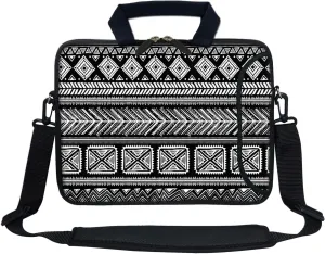 12 Inch Water Resistant Neoprene Laptop Bag with Reinforced Zipper, Strap, Pockets, Fits 11.6" to 12.3" Laptops
