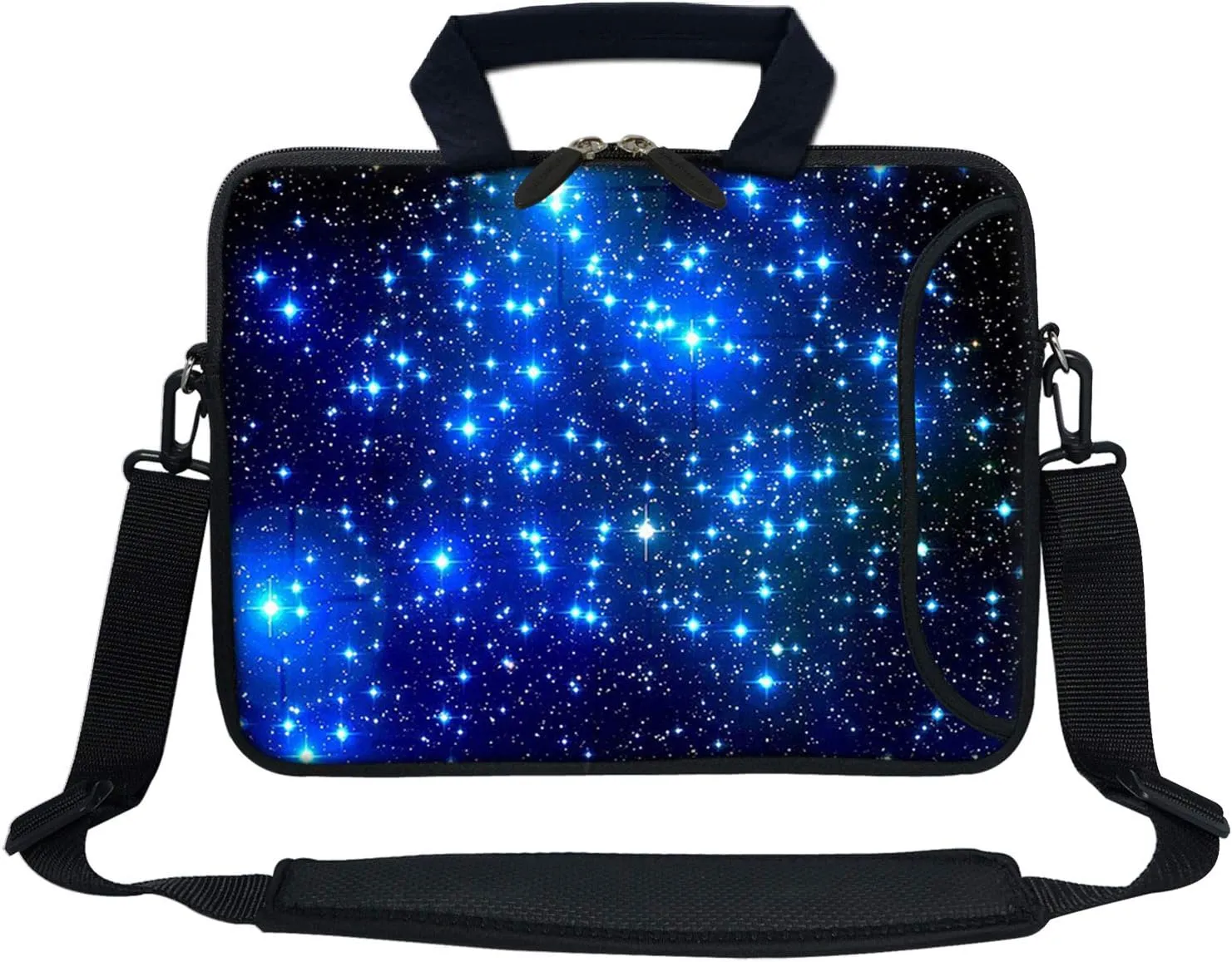 12 Inch Water Resistant Neoprene Laptop Bag with Reinforced Zipper, Strap, Pockets, Fits 11.6" to 12.3" Laptops