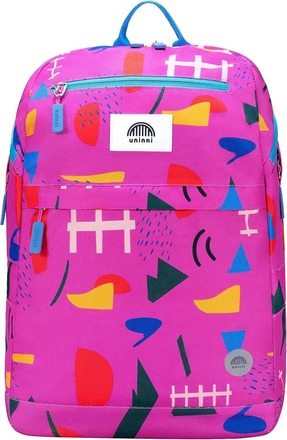 16" Kid's Backpack for Girls and Boys Age 6  with Padded, and Adjustable Shoulder Straps. Fits for Height 3'9" Above Kids (Abstract Fuchsia)