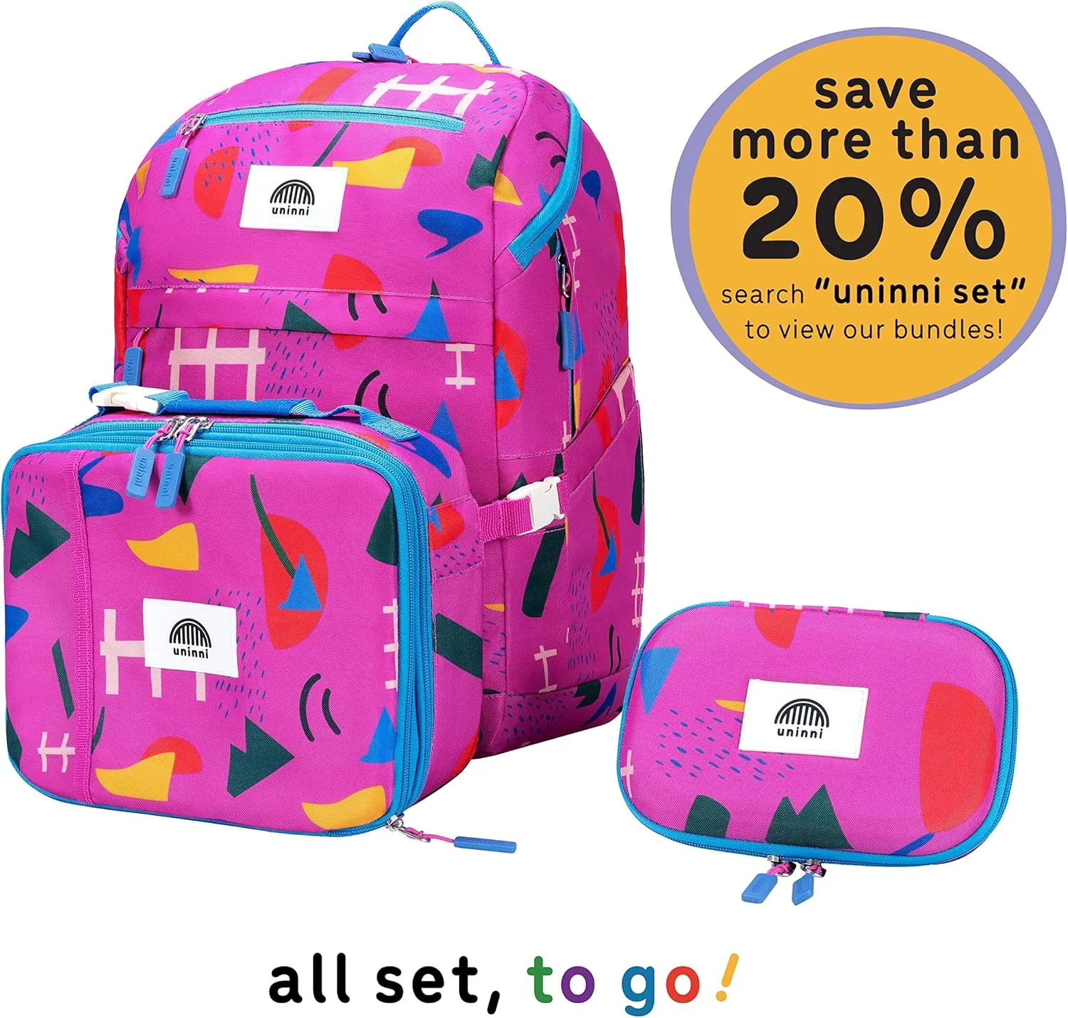 16" Kid's Backpack for Girls and Boys Age 6  with Padded, and Adjustable Shoulder Straps. Fits for Height 3'9" Above Kids (Abstract Fuchsia)