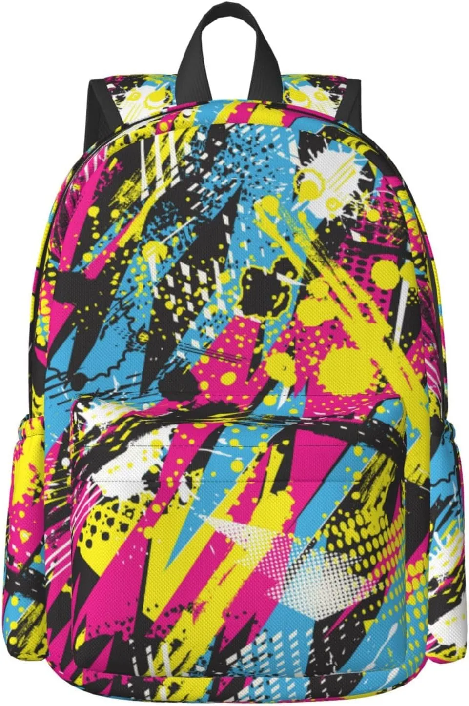 17 inch Backpack Grunge Colorful Chaotic Pattern Laptop Backpack School Bookbag Shoulder Bag Casual Daypack
