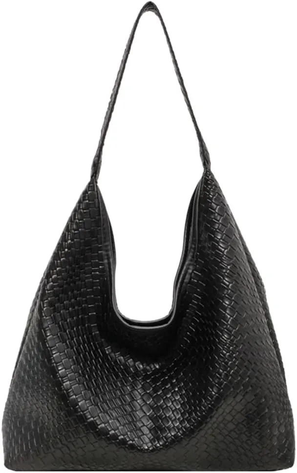 2025 Mother's Day Gift Woven Tote Bag for Women, Fashion Shoulder Hobo Bags, Leather Woven Beach Bag, Work Purses for Women