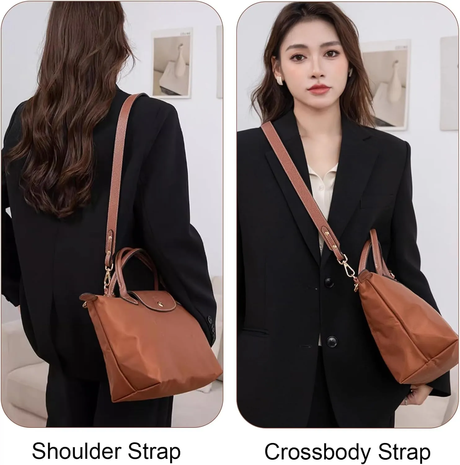 2025 Purse Straps Replacement, Leather Handbag Crossbody Shoulder Strap Adjustable for S/M/L Tote Bag Women