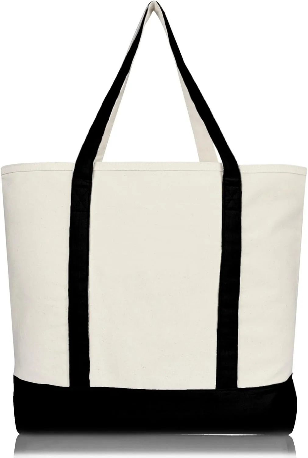 22" Heavy Duty Cotton Canvas Tote Bag (Zippered)