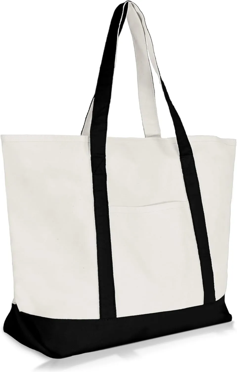 22" Heavy Duty Cotton Canvas Tote Bag (Zippered)