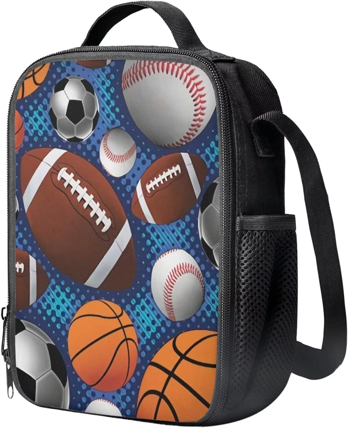 3Pcs Aztec Tribal Horse Print Teen Boys Middle Junior School Bag for Kids Elementary Students Bookbag Backpack Set with Insulated Lunch Bag Pencil Case