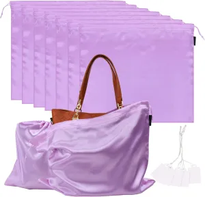 7 Pack Dust Bags for Handbags Storage Silk Cloth Bag With Drawstring Large Storage Pouch for Handbag Purse Shoes Boots