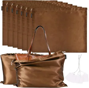 7 Pack Dust Bags for Handbags Storage Silk Cloth Bag With Drawstring Large Storage Pouch for Handbag Purse Shoes Boots