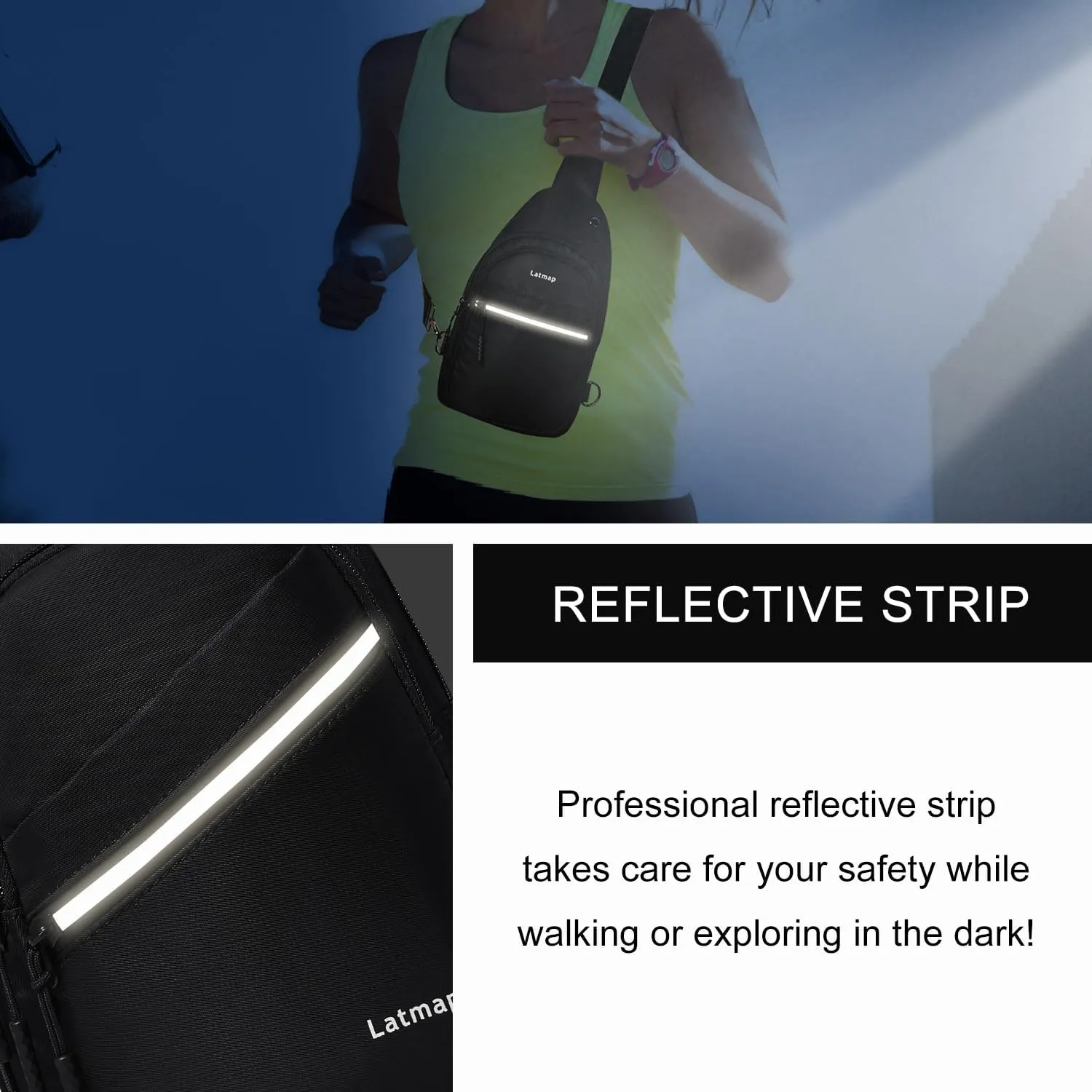 7L Sling Bag For Women Men Backpack Fanny Pack Crossbody Chest Travel Shoulder Belt Bags Purse Handbag PU Leather