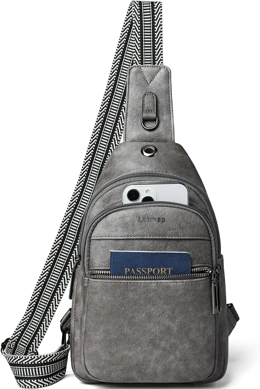 7L Sling Bag For Women Men Crossbody Shoulder Tote Blet Bags Backpack Fanny Pack Travel Purse Faux Leather