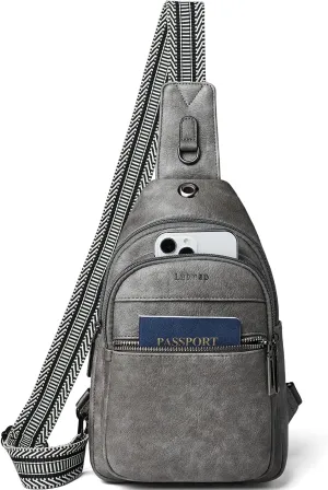 7L Sling Bag For Women Men Crossbody Shoulder Tote Blet Bags Backpack Fanny Pack Travel Purse Faux Leather