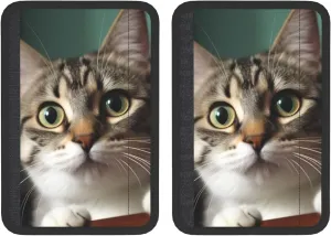 A Curious cat Car Seat Belt Cover 2 Pack Soft Comfortable Car Seat Belt Pad Harness Pads Shoulder Strap Covers Neck Cushion Protector Universal Fit for Cars and Backpack