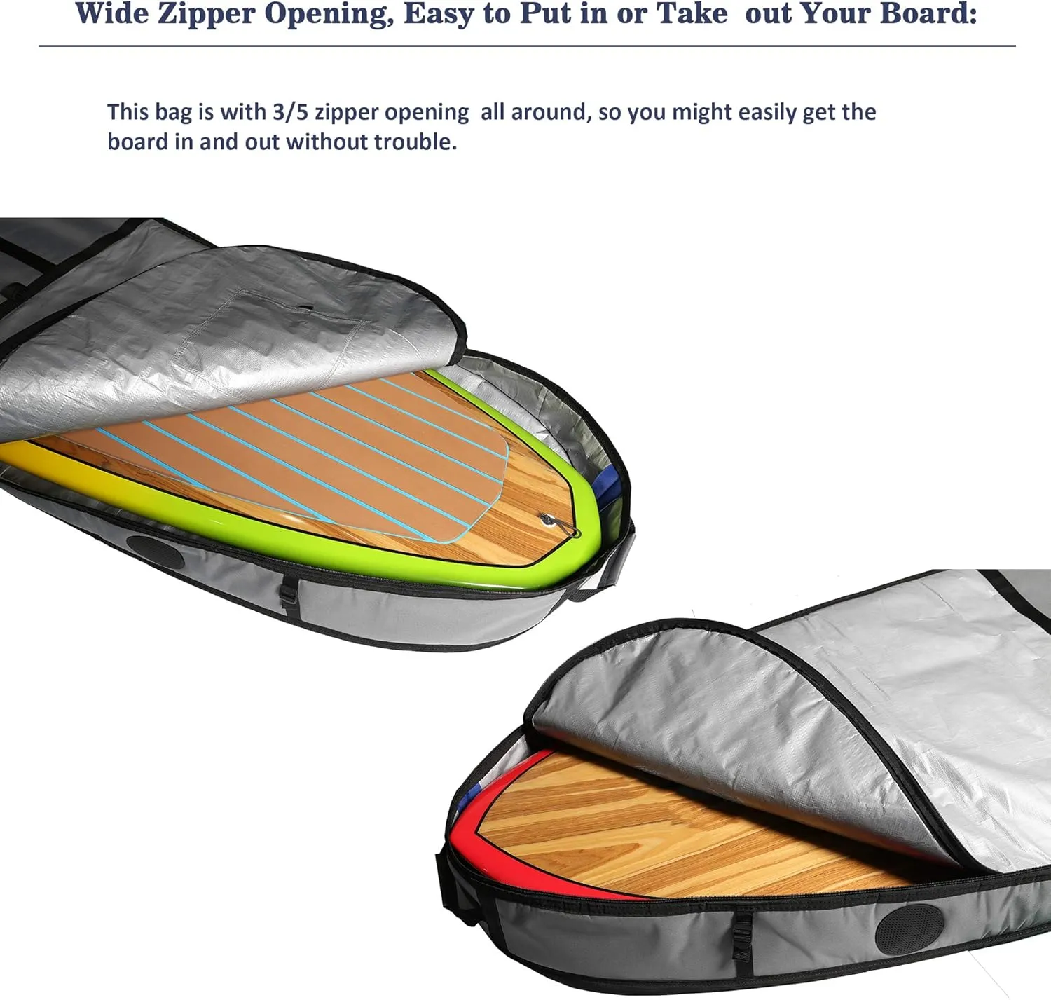 Abahub Premium SUP Travel Bag, Foam Padded Stand-up Paddleboard Cover Case, Paddle Board Carrying Bags for Paddleboarding, Outdoor, Airplane, Car, Truck