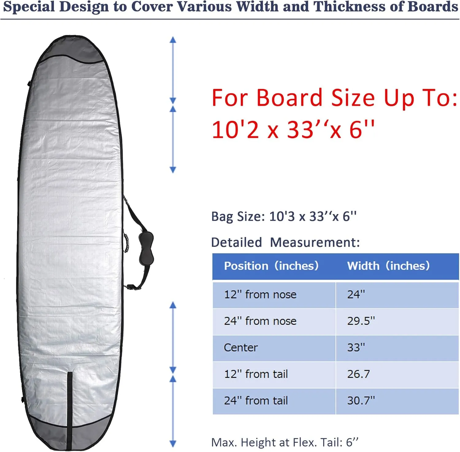 Abahub Premium SUP Travel Bag, Foam Padded Stand-up Paddleboard Cover Case, Paddle Board Carrying Bags for Paddleboarding, Outdoor, Airplane, Car, Truck