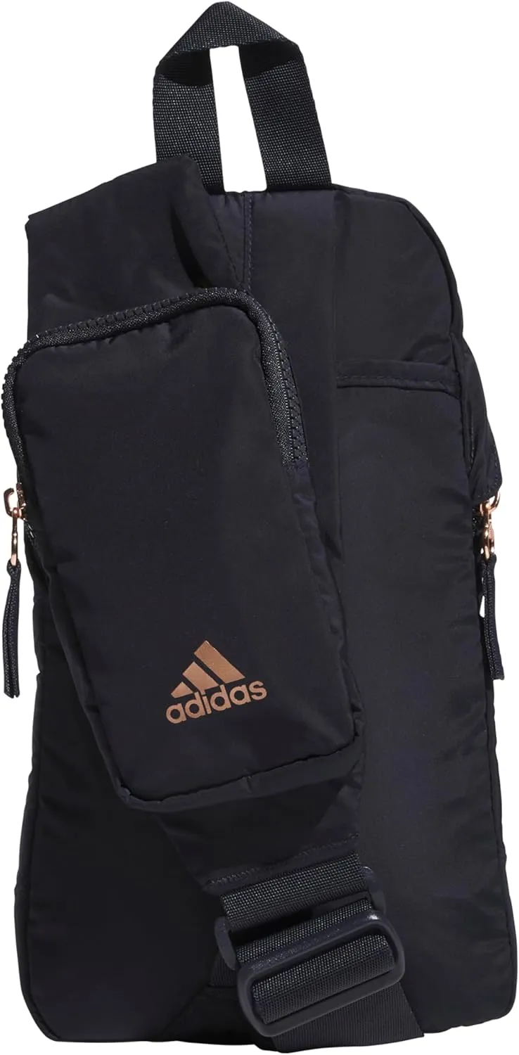 adidas Essentials Sling Small Crossbody Bag for Women and Men (5L), Legend Ink Blue/Rose Gold/2.0, One Size