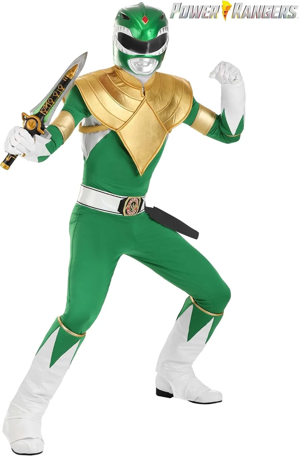 Adult Green Power Ranger Costume - Authentic Classic Tommy Oliver Outfit