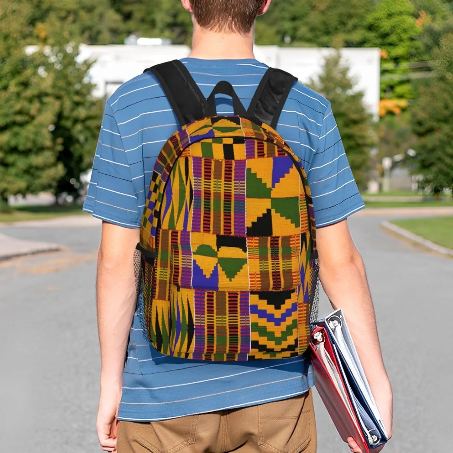 African Tribes Laptop Backpack African Art Backpack Bag With Adjustable Shoulder Straps