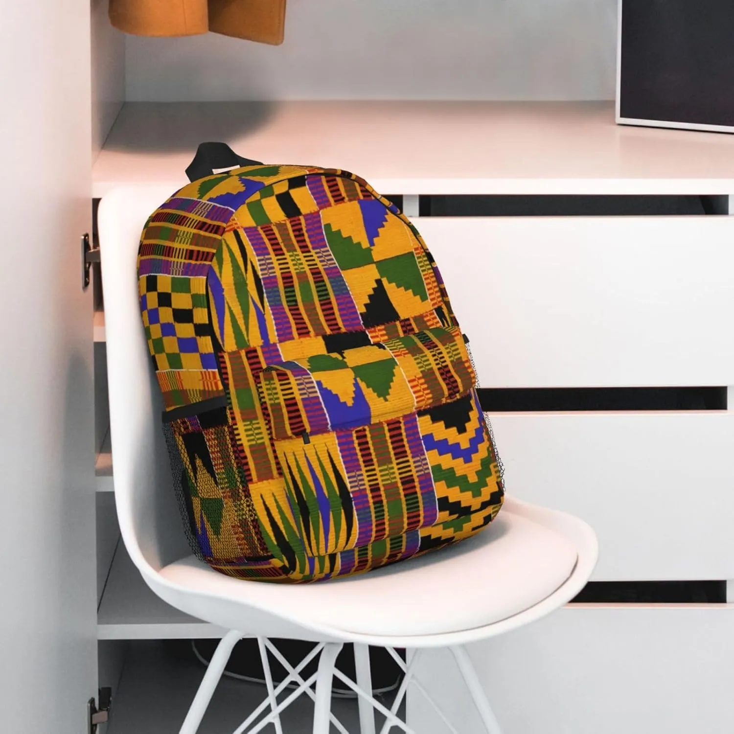 African Tribes Laptop Backpack African Art Backpack Bag With Adjustable Shoulder Straps