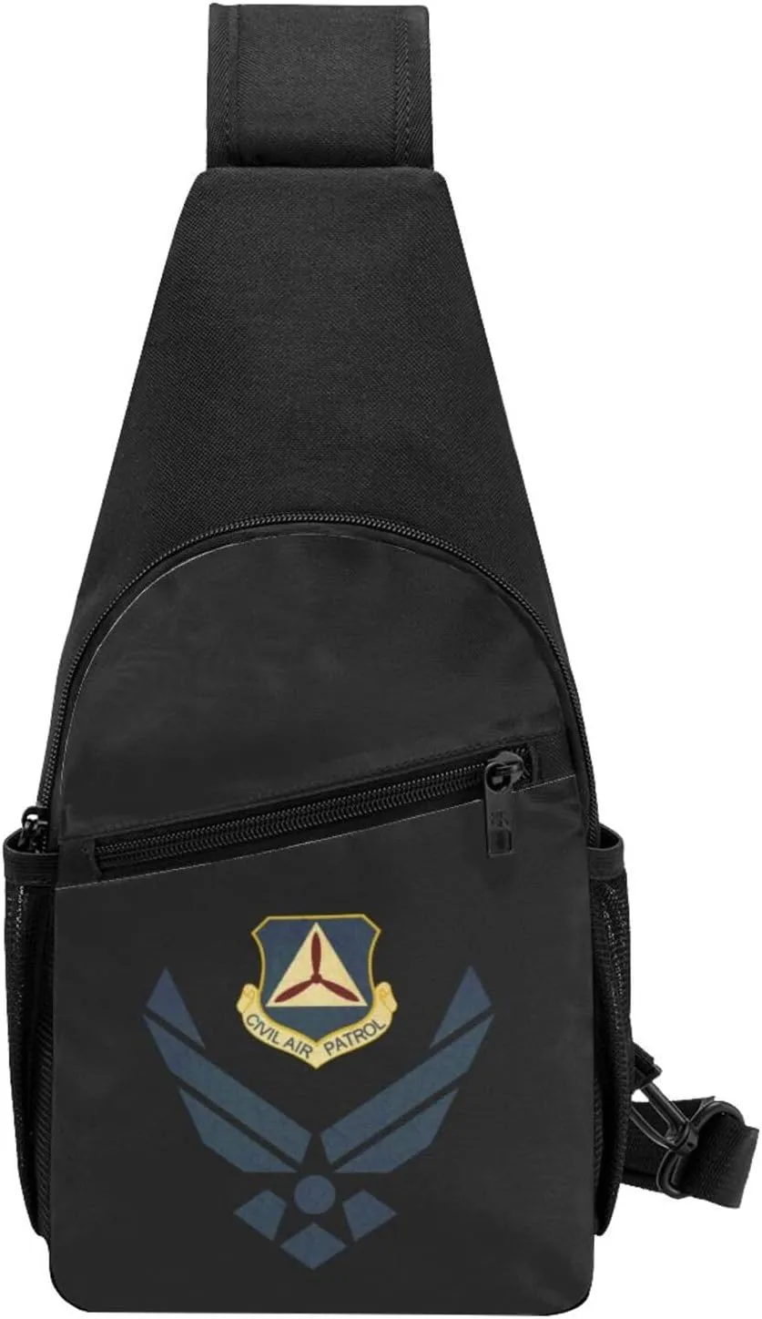 Air Force Civil Air Patrol Sling Bag Crossbody Backpack Shoulder Casual Daypack Bags for Men
