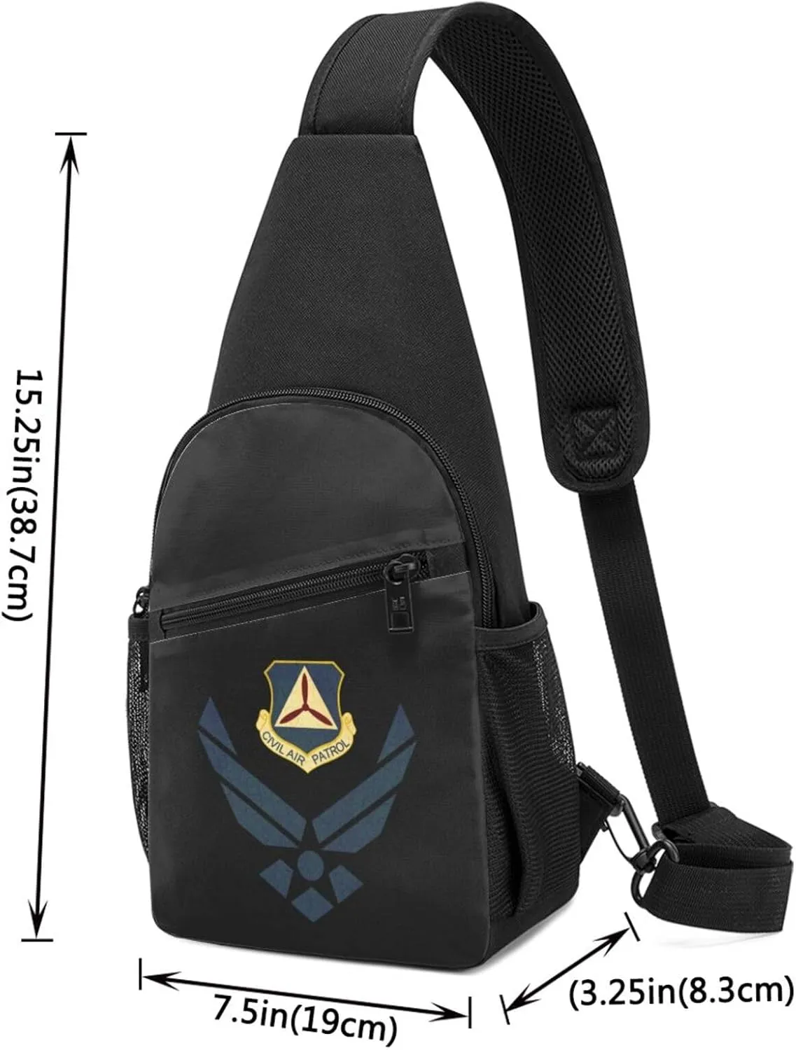 Air Force Civil Air Patrol Sling Bag Crossbody Backpack Shoulder Casual Daypack Bags for Men