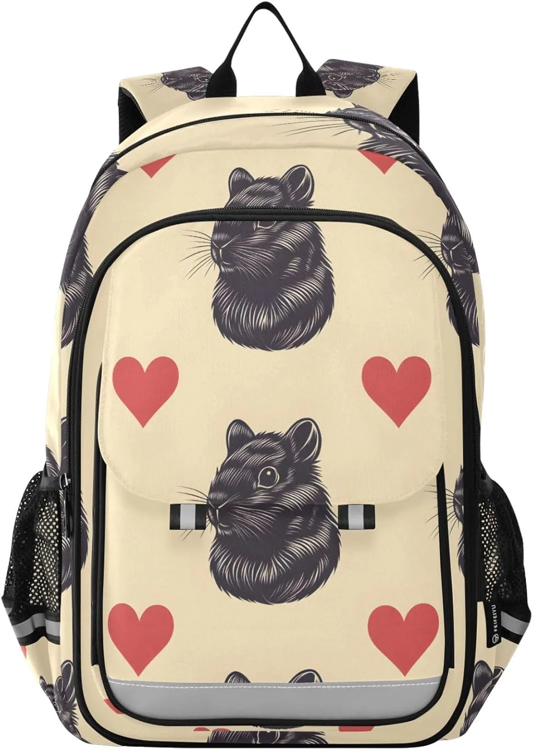 ALAZA Rat Black Pattern Laptop Backpack Purse for Women Men School Bag 17 Inch Bookbag Student Boys Girls Travel Casual Daypack