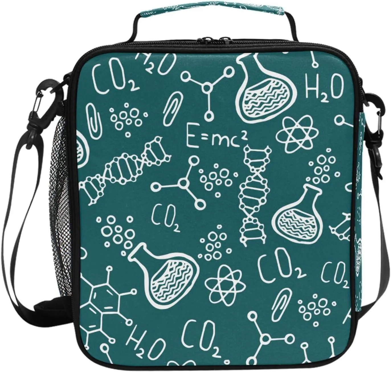 ALAZA Science Chemistry Laboratory 1 Lunch Box Insulated Lunch Bag Girls Lunch Cooler Bag Tote Freezable Shoulder Strap Lunchbox Thermal Meal Tote Kit for Girls School Picnic