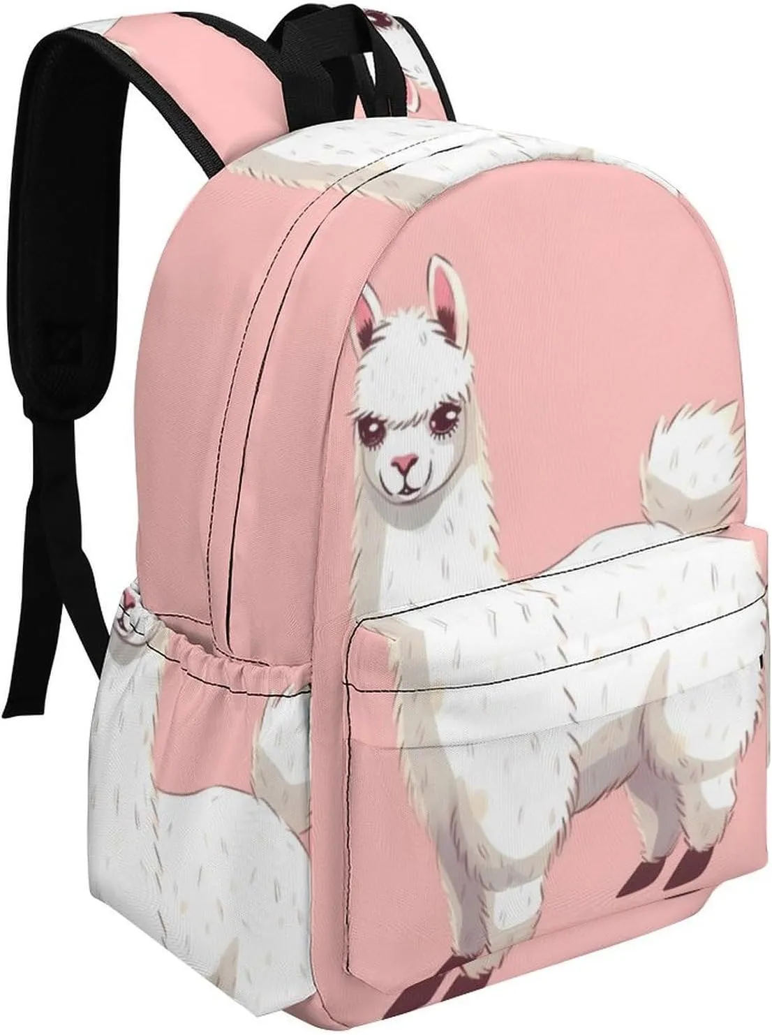 Alpaca Llama Print Laptop Backpacks Casual Shoulder Bag Travel Daypack Fashion for Men Women