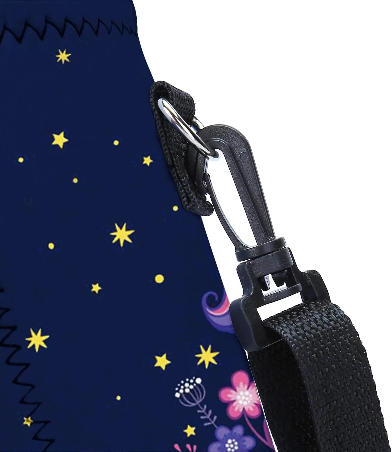 AMARY 500ML Neoprene Water Bottle Carrier Bag with Adjustable Shoulder Strap,Insulated Water Bottle Cover for Stainless Steel/Glass/Plastic Bottles 16.9OZ (Lovely unicorn)