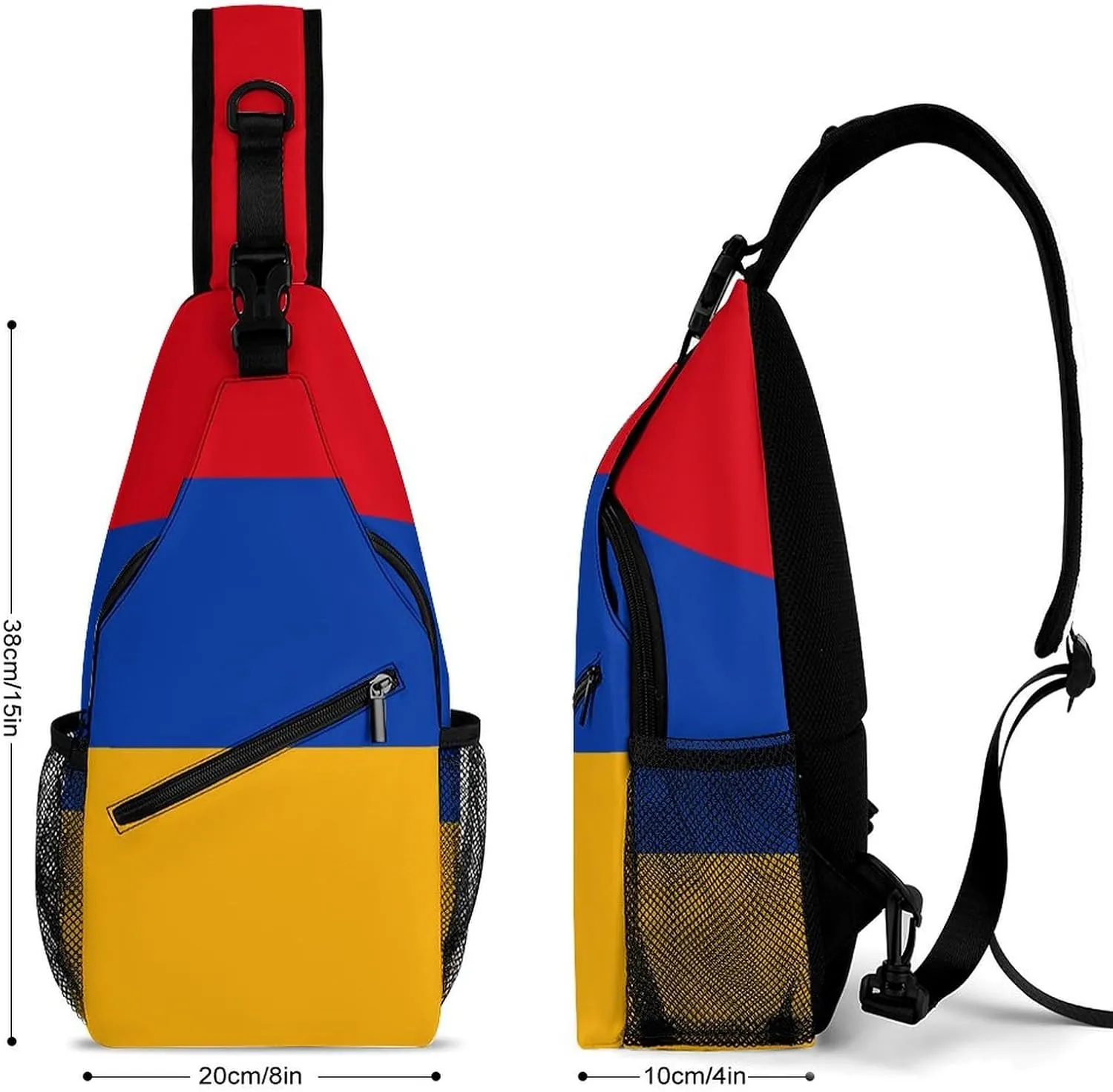 America Usa Flag-Retro Sling Bag Crossbody Chest Bag Shoulder Bag For Travel Hiking Cycling Camping