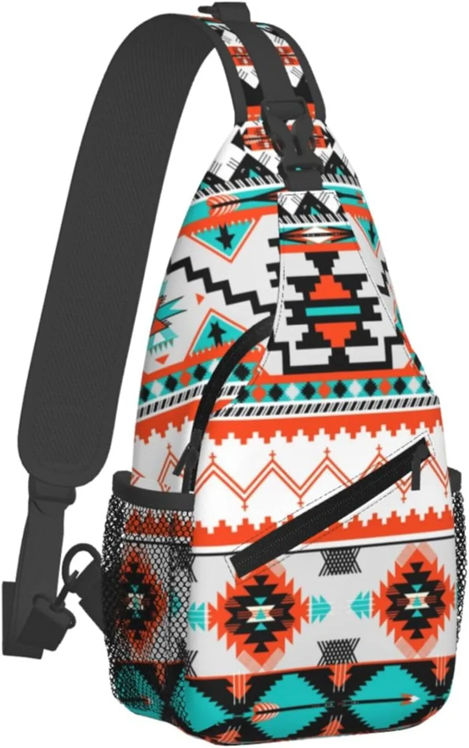 AMRANDOM Crossbody Sling Backpack Indiana Western Southwest Tribal Ethnic Aztec Geometric Sling Bag Travel Hiking Chest Bag Daypack
