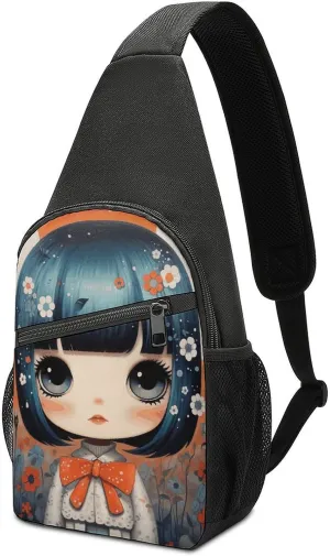 Anime Pictures Sling Bag Travel Sling Backpack Man Purse for Men Hiking Crossbody Bags Chest Bag Shoulder Chest Pack