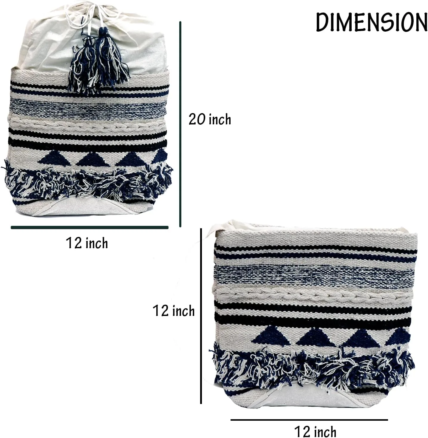 ANKIT INTERNATIONAL Recycled Cotton Handloom Bag for Women, Cotton Fabric Tote Handbag - Handmade Boho Hippie Style tote Bag