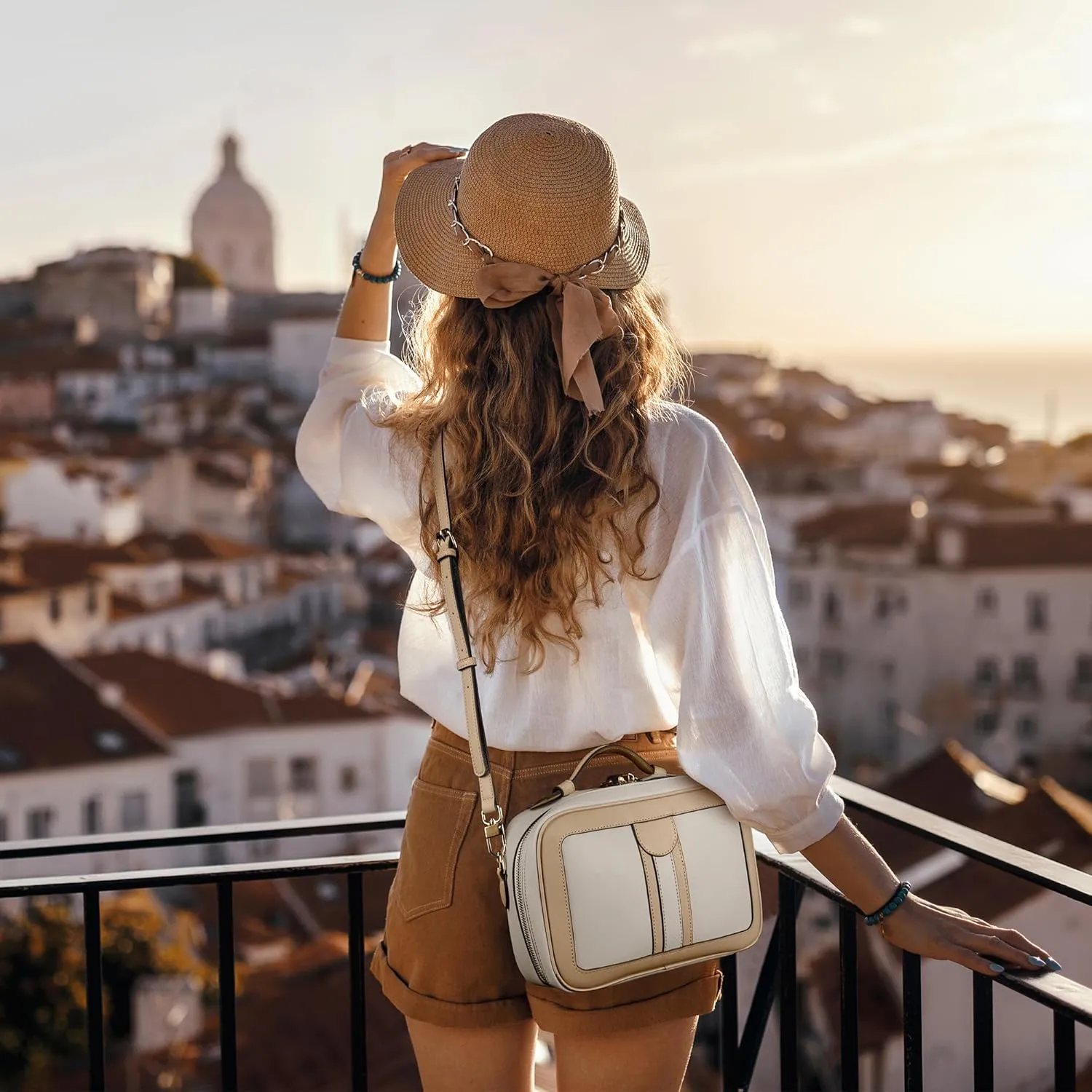 Anti Theft Crossbody Bag For Women Men Trendy. Rfid Blocking Bag Locking Zippered Travel Bag Top Handle Shoulder Handbags