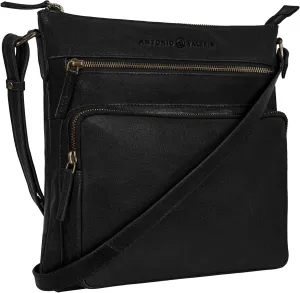 ANTONIO VALERIA Astor Washed Leather Crossbody Bag