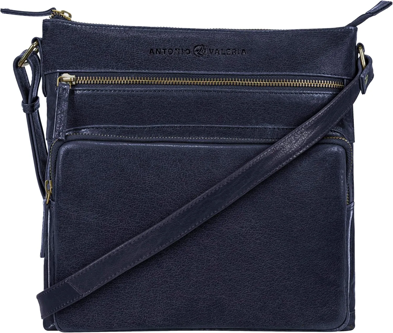 ANTONIO VALERIA Astor Washed Leather Crossbody Bag