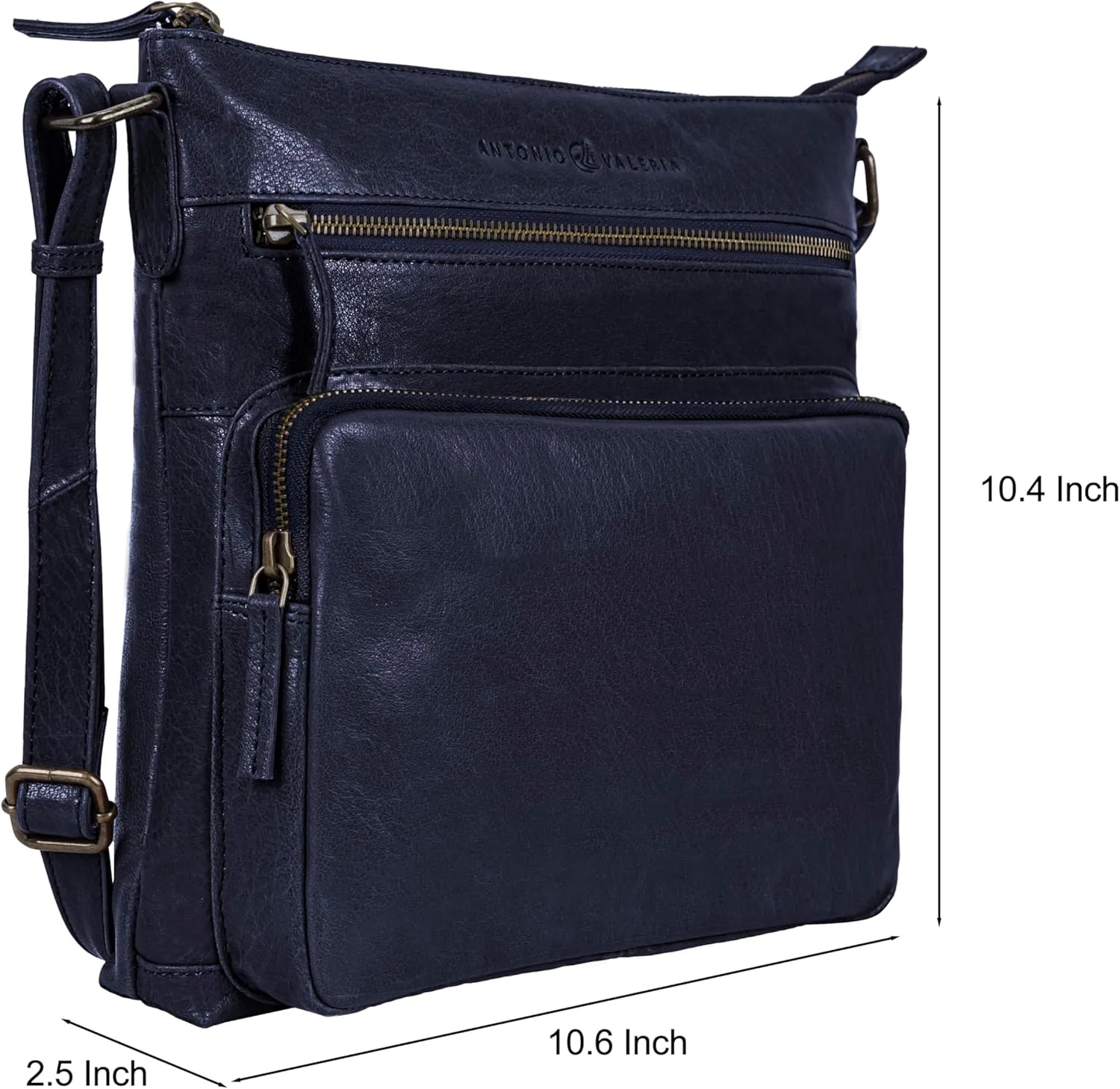 ANTONIO VALERIA Astor Washed Leather Crossbody Bag