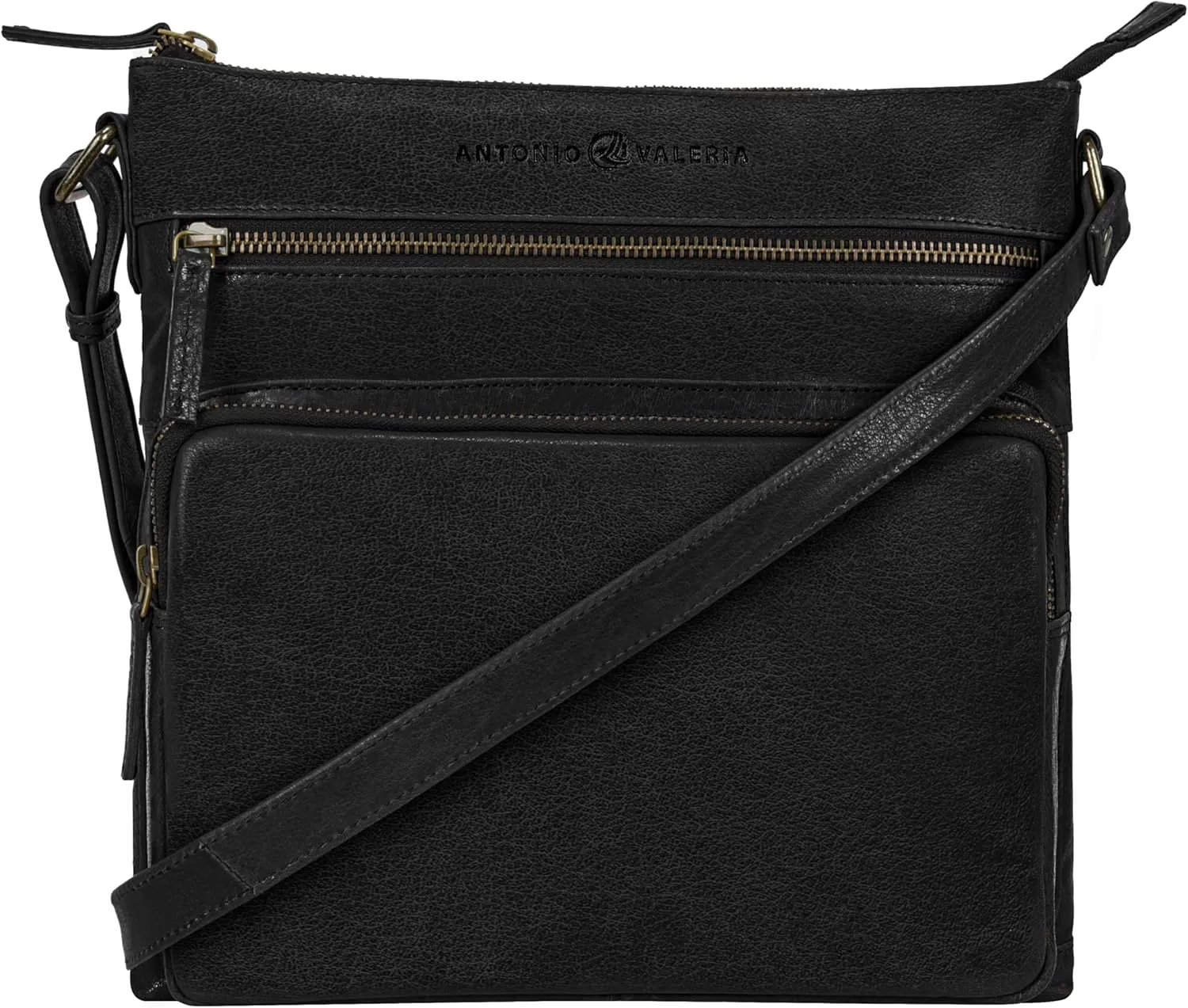 ANTONIO VALERIA Astor Washed Leather Crossbody Bag