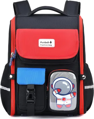 AO ALI VICTORY Kids Backpack for Boys Elementary School Bags Large Toddler Kindergarten Preschool Bookbags Space Backpacks (Red)