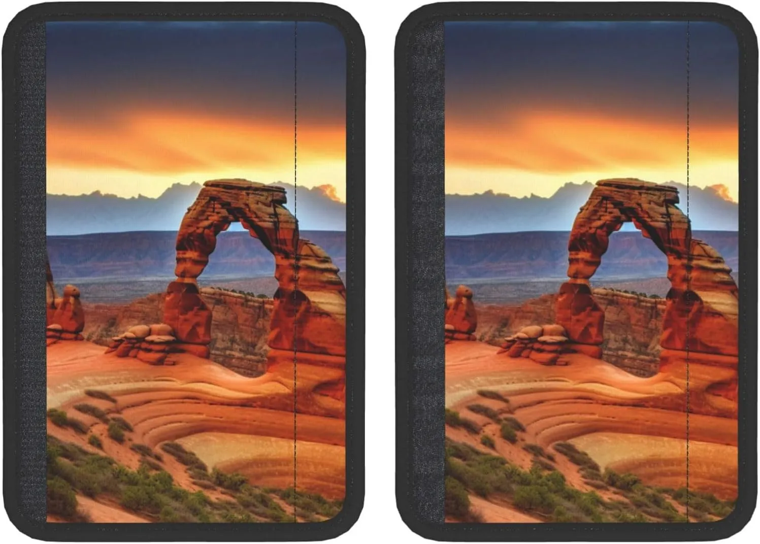 Arches National Park Car Seat Belt Pad 2 Pack Universal Fit Seatbelt Cover Soft and Comfortable Backpack Shoulder Pad Adjustable Neck Cushion Protector Harness Pad for Car Bag