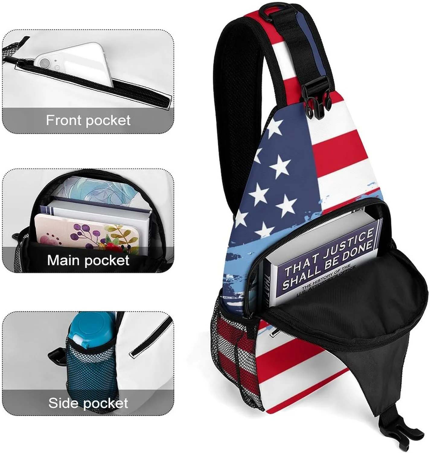Aruba Flag Hand Drawn Sling Bag Crossbody Chest Bag Shoulder Bag For Travel Hiking Cycling Camping
