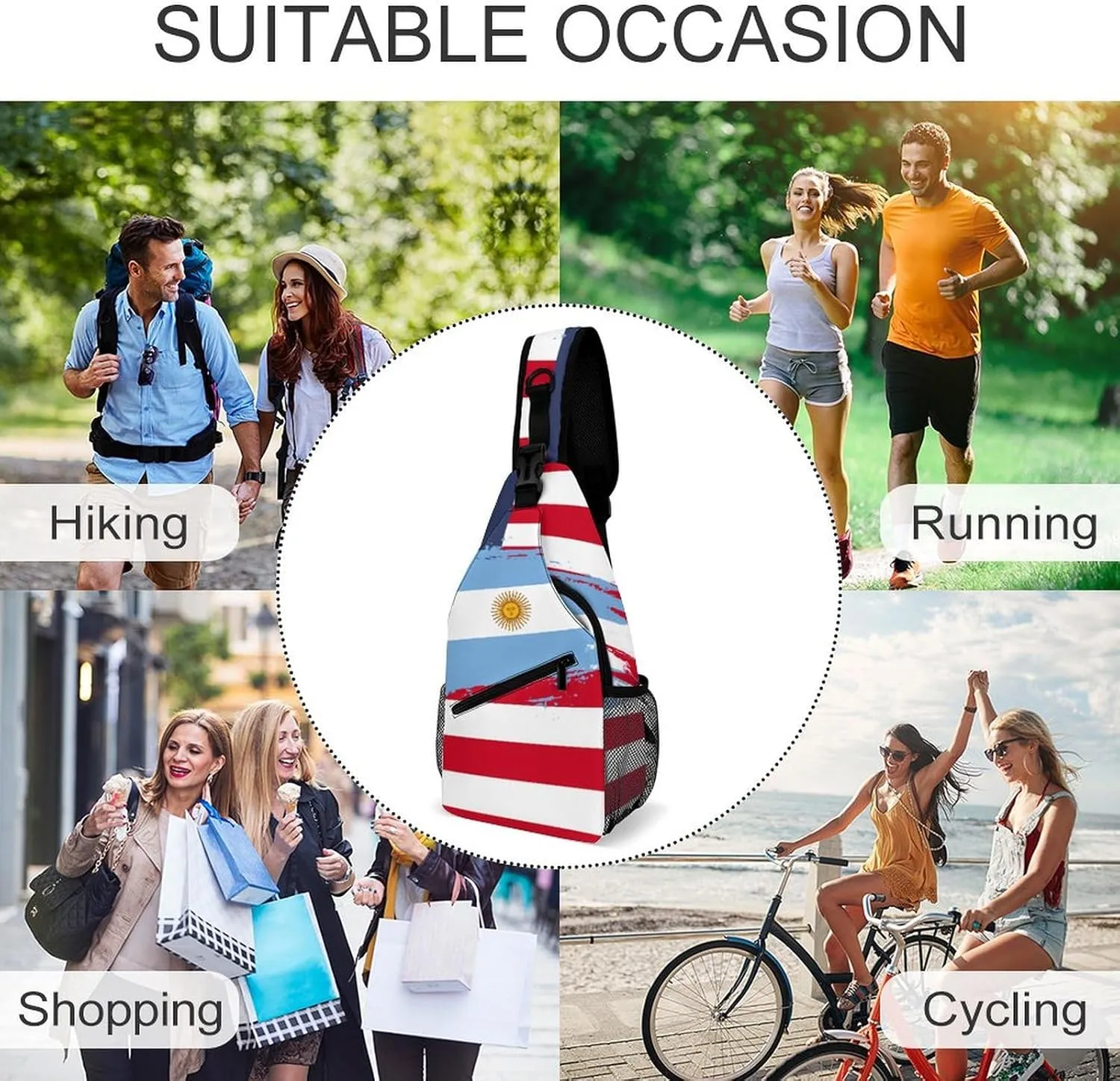 Aruba Flag Hand Drawn Sling Bag Crossbody Chest Bag Shoulder Bag For Travel Hiking Cycling Camping