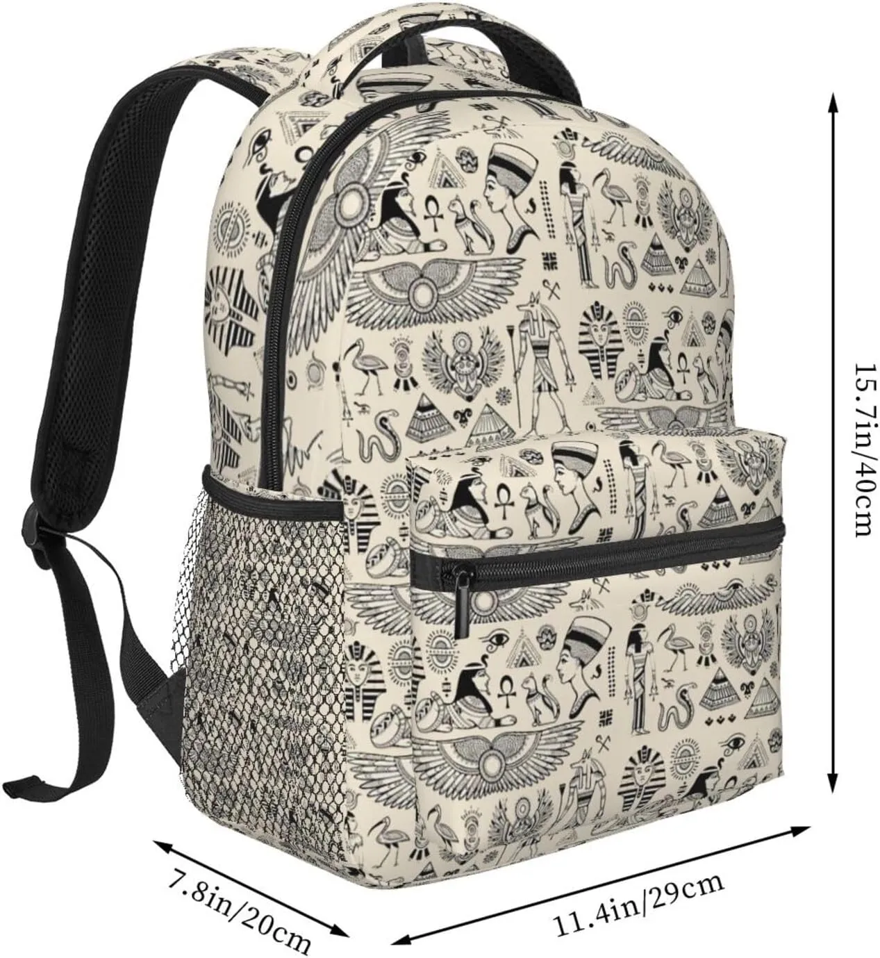 ASYG Egyptian Backpack Hieroglyphics Laptop Backpack Ancient Egytp Tablet Travel Bag Egypt Bag