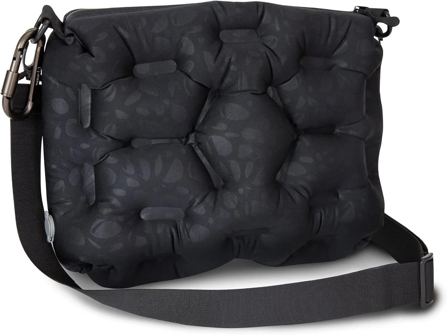 ATEPA 4-in-1 Inflatable Pillow, Ultralight Portable Inflatable Seat Cushion Neck & Lumbar Support Crossbody Bag with Zippered Protection, Convertible Strap for Travel Hiking Airplane Backpacking Beach