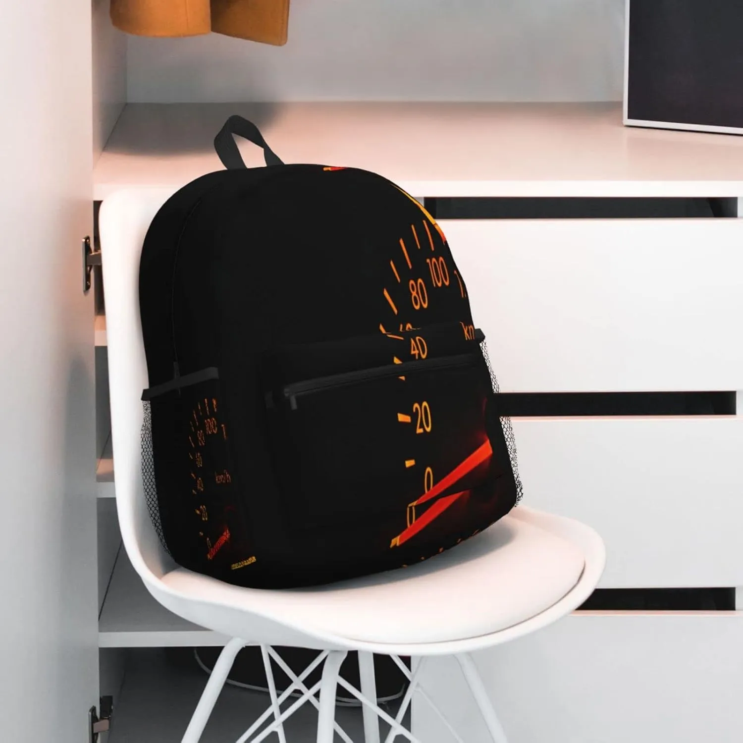 Automotive Black Car Dark Backpack, Travel Laptop Backpack Computer Bag Rucksack for Men Women Business Work Fits 15.6 Inch Notebook