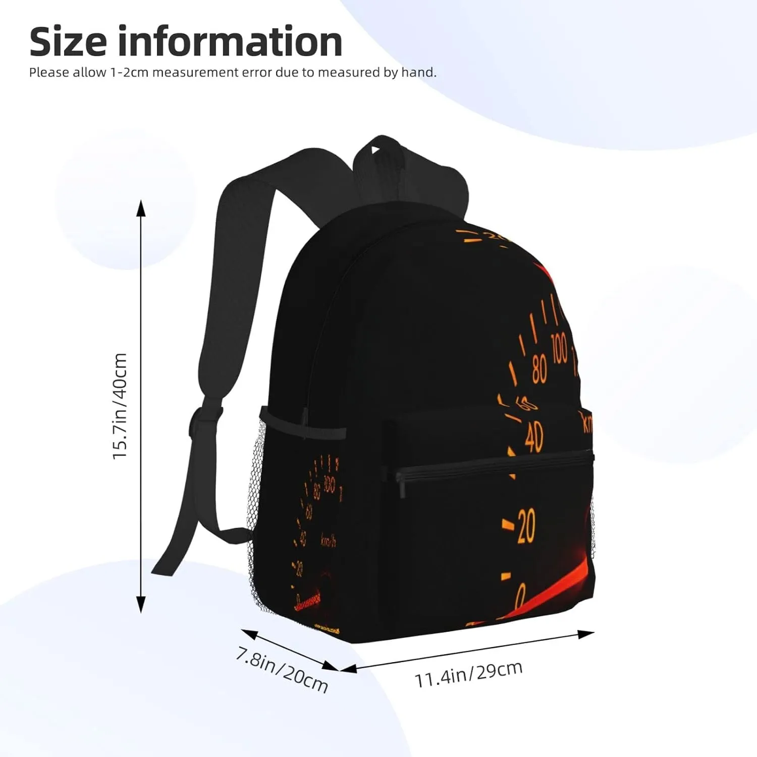Automotive Black Car Dark Backpack, Travel Laptop Backpack Computer Bag Rucksack for Men Women Business Work Fits 15.6 Inch Notebook