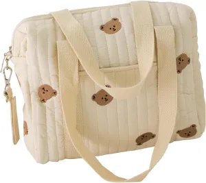 Baby Diaper Tote Bag Stroller Storage Bag Infant Carriages Diaper Organizer Pouches Handbag Embroidered Mommy Bag