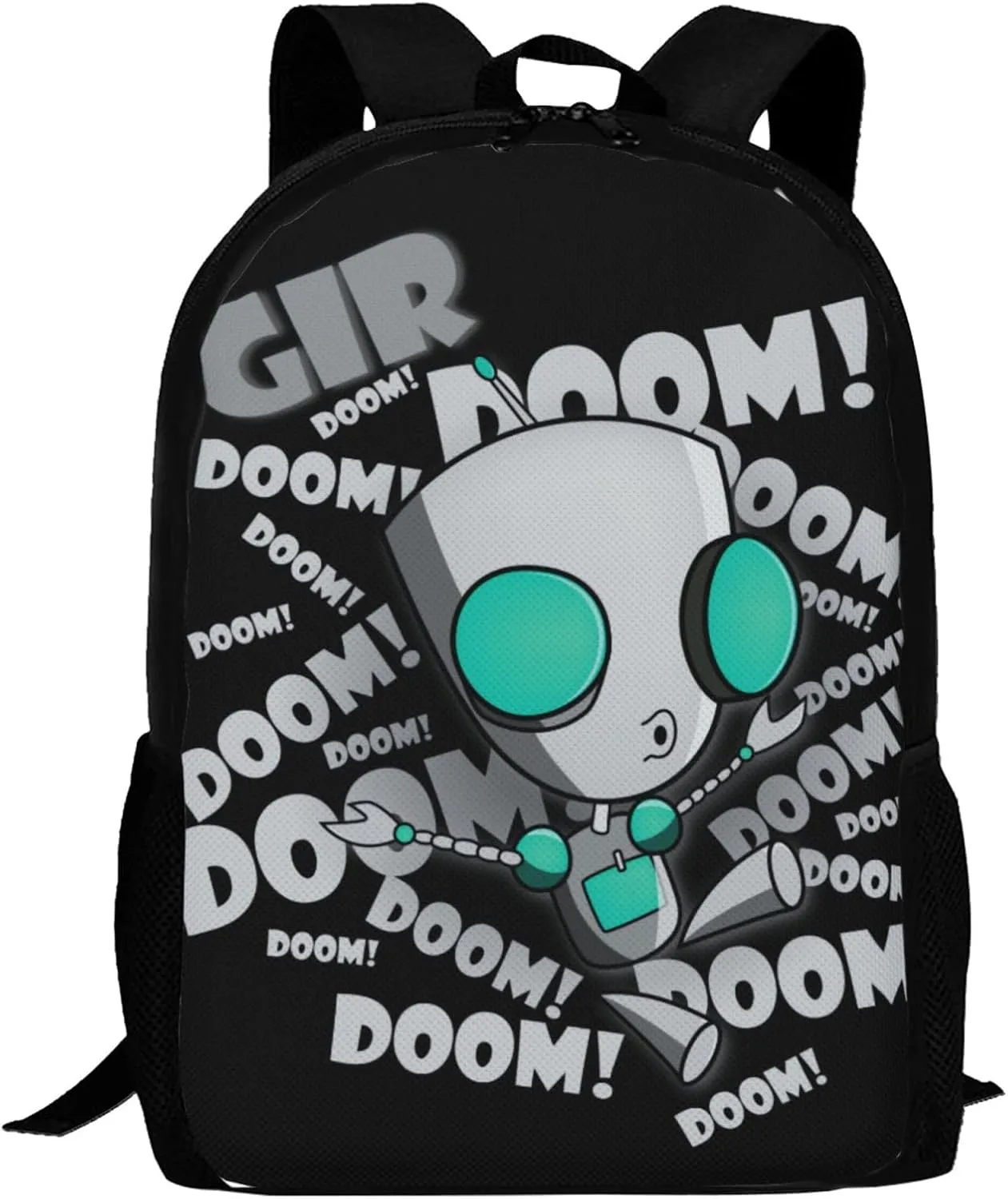 Backpacks Invader Anime Zim Adjustable Laptop Backpack Double Shoulder Bag for Women Men Climbing Shopping Work