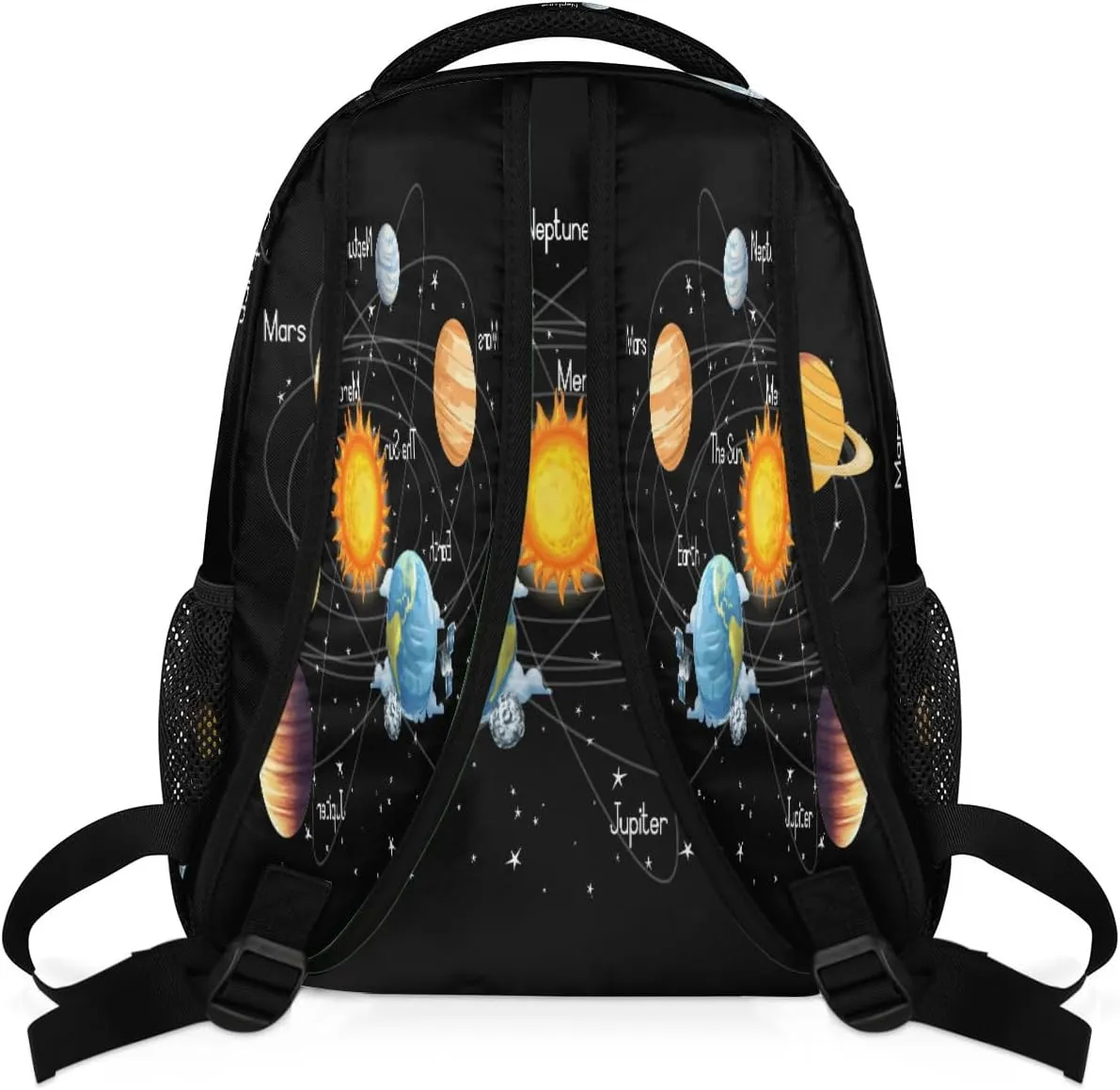 Backpacks Space Solar System School Bag Student Bookbag Adjustable Shoulder Bags Laptop Rucksack Travel Hiking Camping Daypack for Teens Girls Boys Women Men