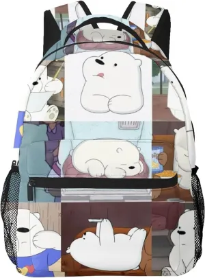 Backpacks We Bare Anime Bears Adjustable Laptop Backpack Double Shoulder Bag for Women Men Climbing Shopping Work