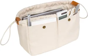 Bag Divider Organizer Insert Tote Cotton Canvas Tote Organizer Insert large Handbag Organizer Extra Large Purse Insert Organizer (L)